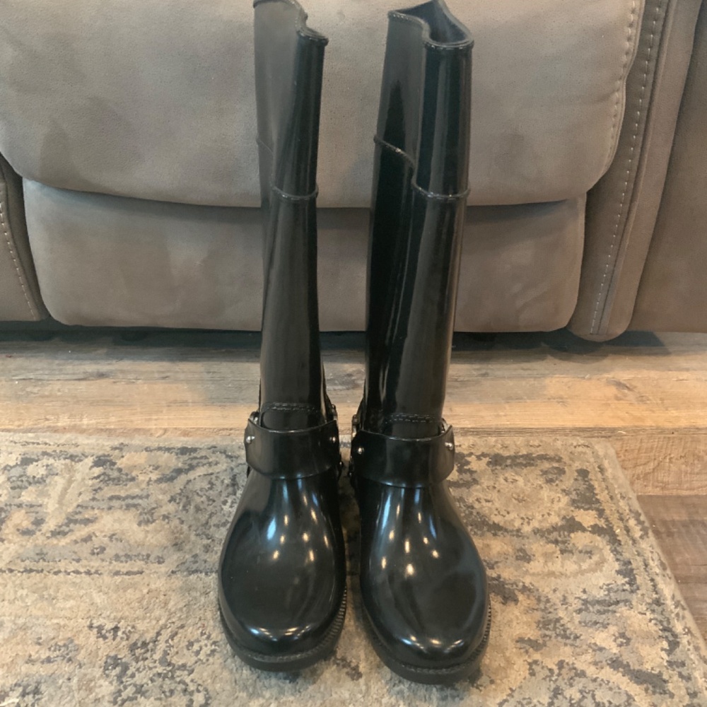 Michael Kors Tall Rainboots / Black / Sz 7 - Picture 5 of 6